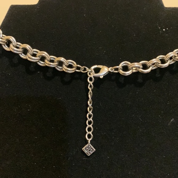 Banana Republic orange/silver beaded chain necklace - Picture 2 of 3